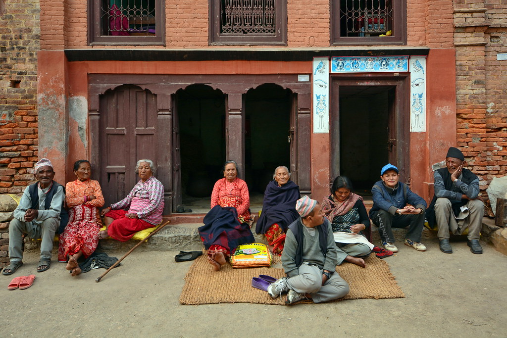 Nepal - Khokana - Streetlife - Newar People In Front Of Th… | Flickr