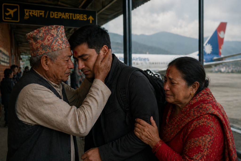 airport goodbye nepal