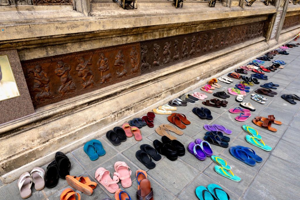 removing slippers