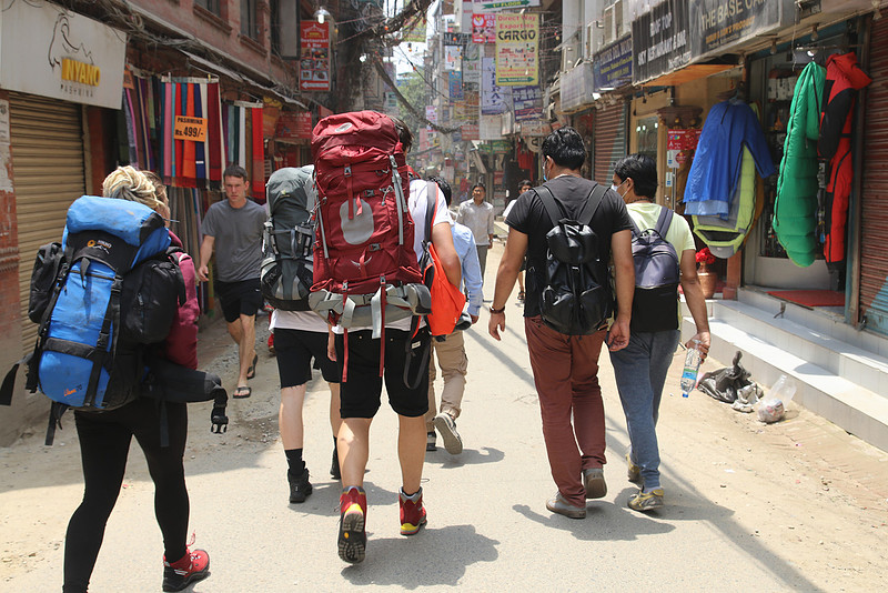 foreigners roaming around patan

